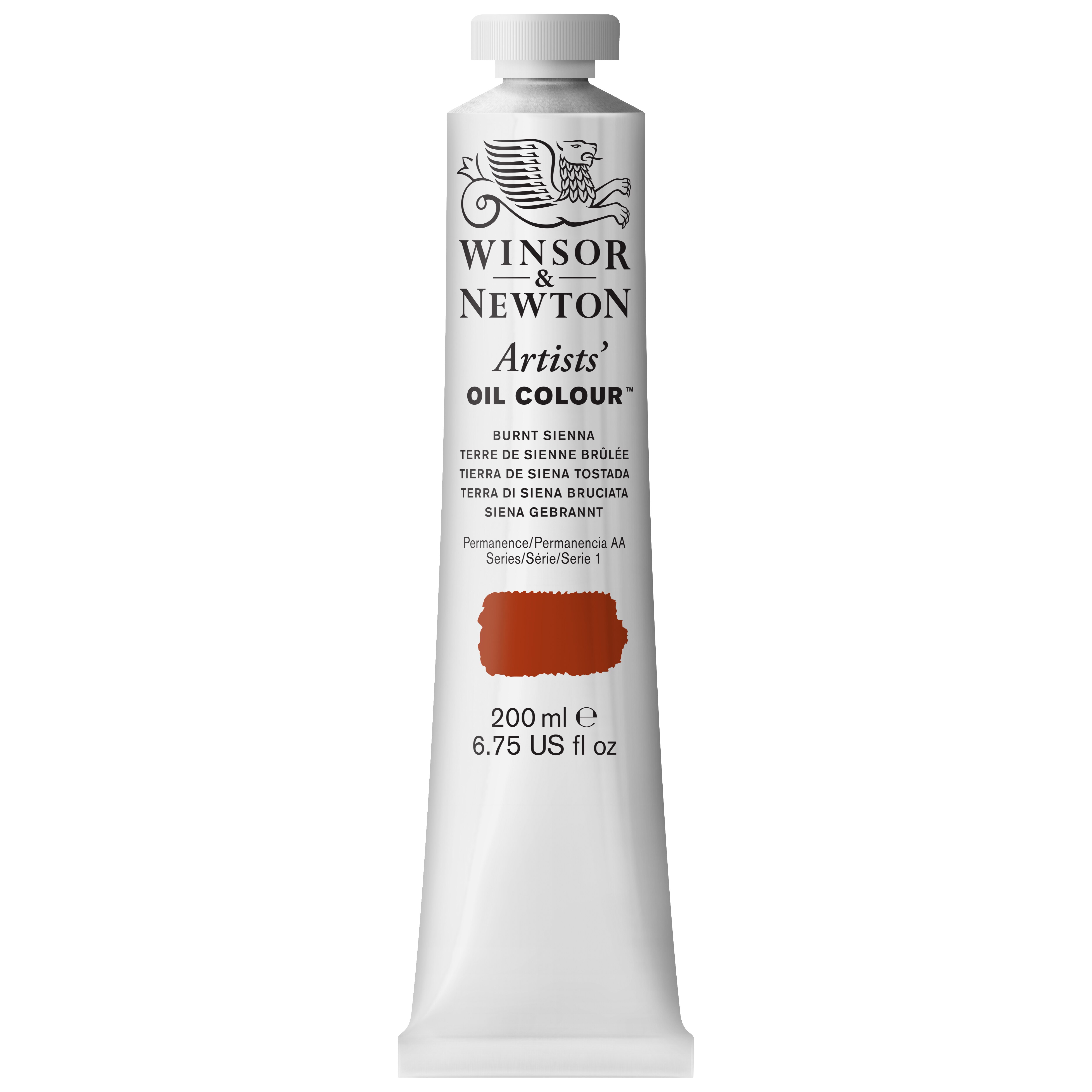 Winsor & Newton Artists' Oil Color, 200ml, Burnt Sienna