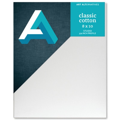 Art Alternatives Classic Cotton Stretched Canvas, Studio, .75" Profile, 8" x 10"