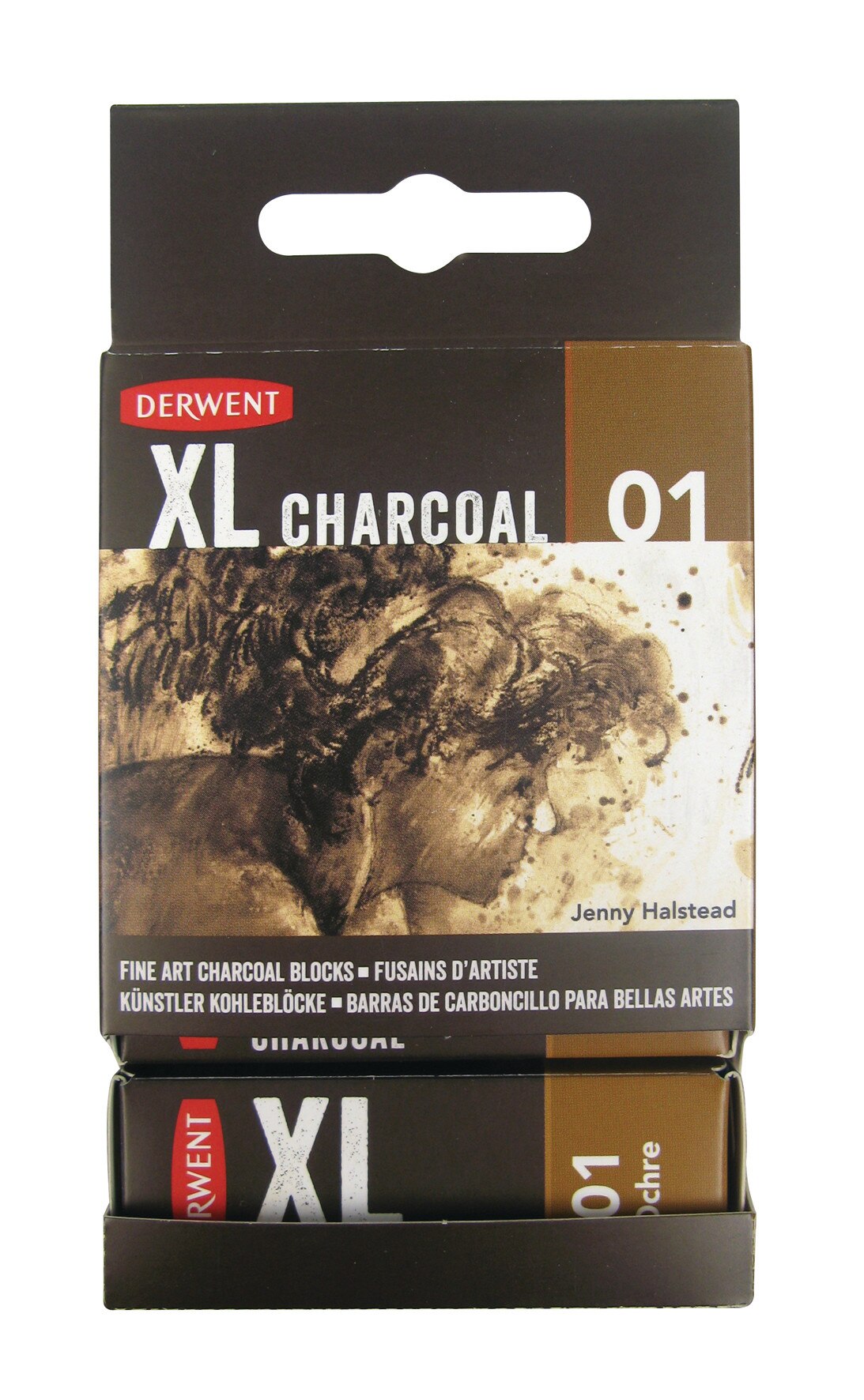 Derwent XL Charcoal Block, Ochre