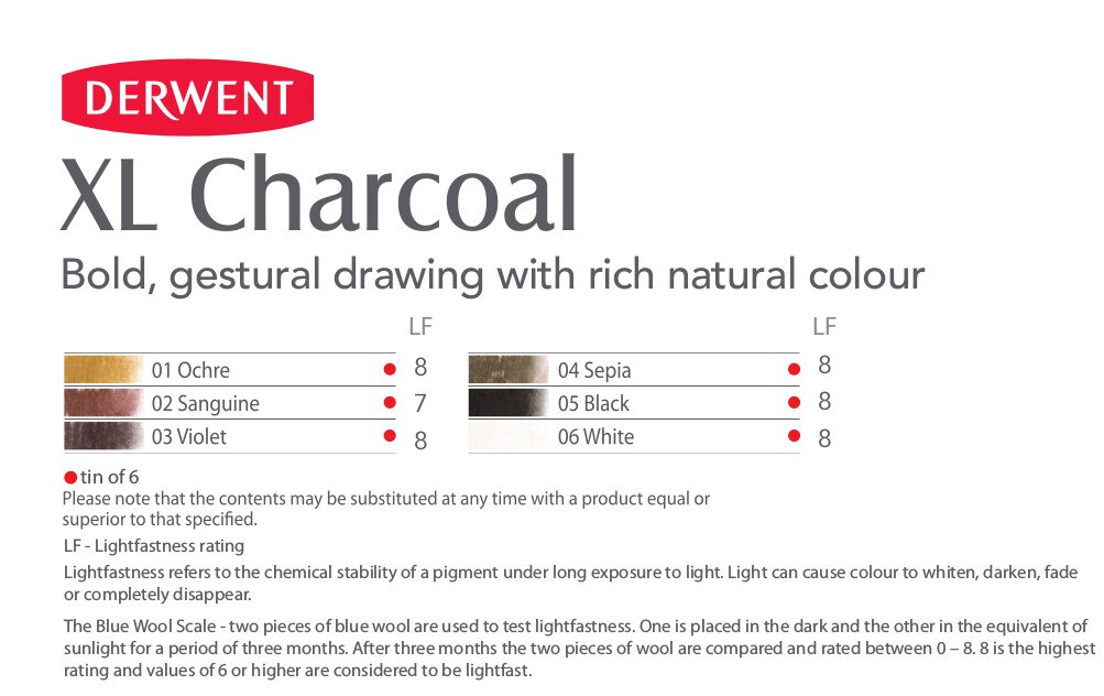 Xl Charcoal 6 Color Set