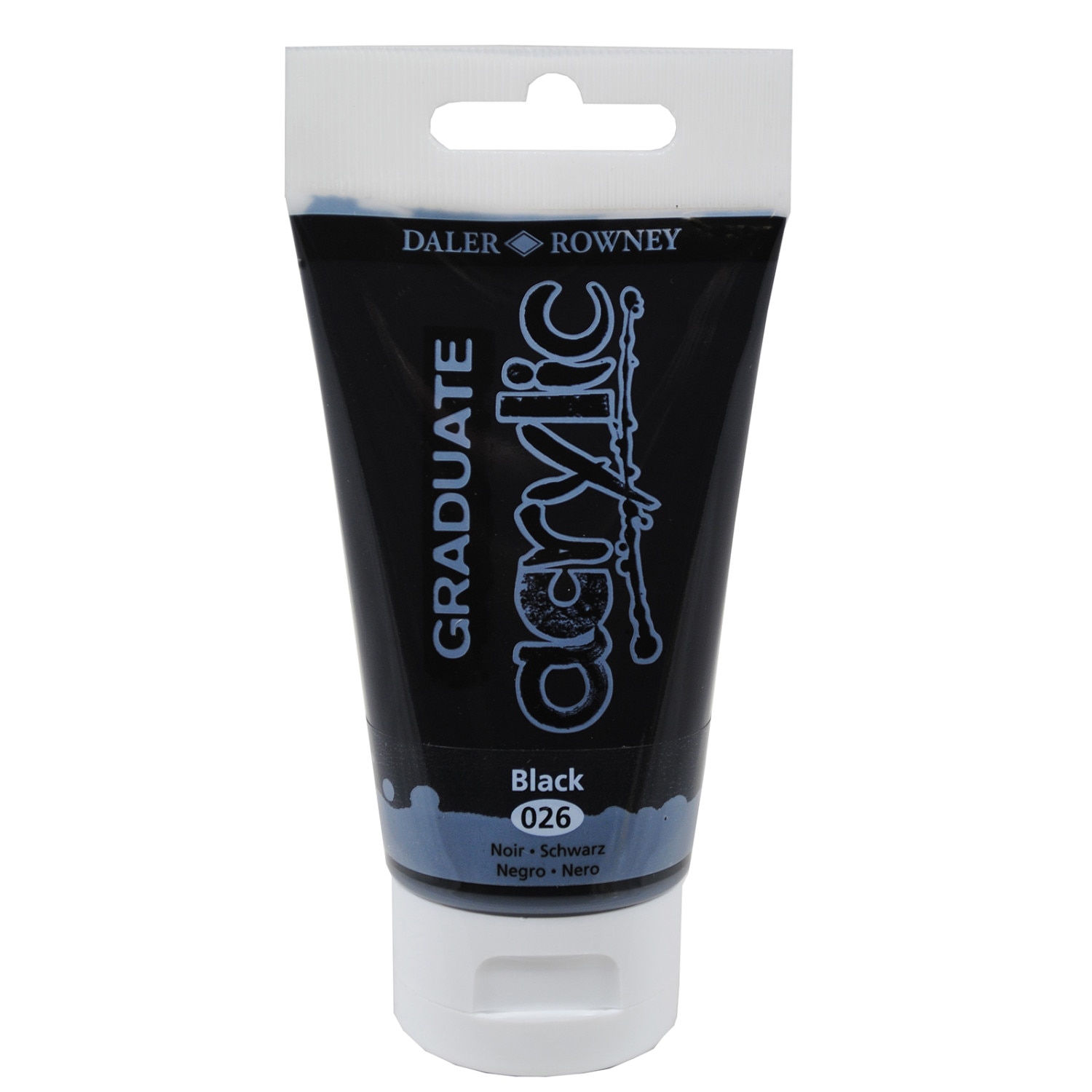 Daler-Rowney Graduate Acrylic, 75ml Tube, Black