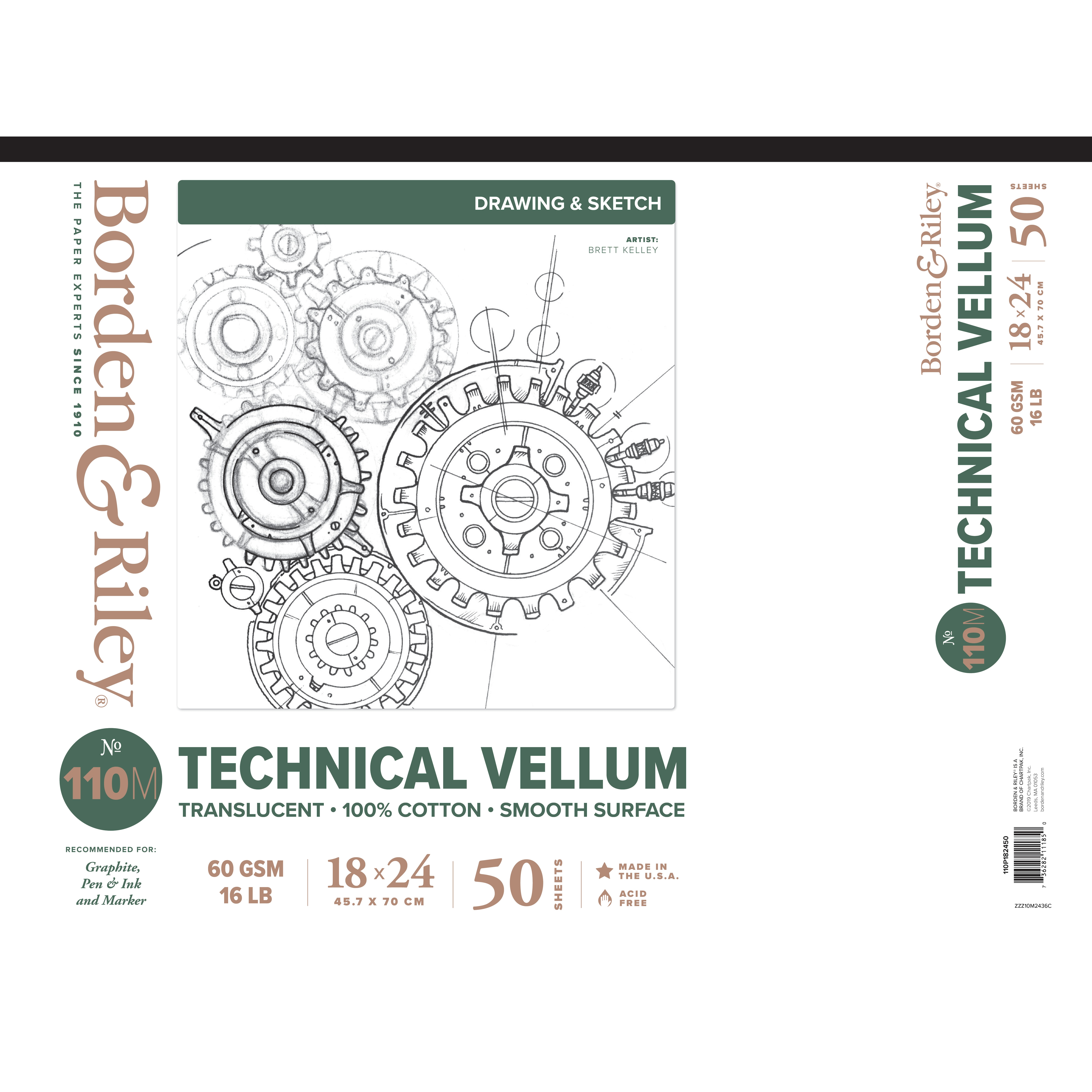 Vellum 18X24 50Sheets