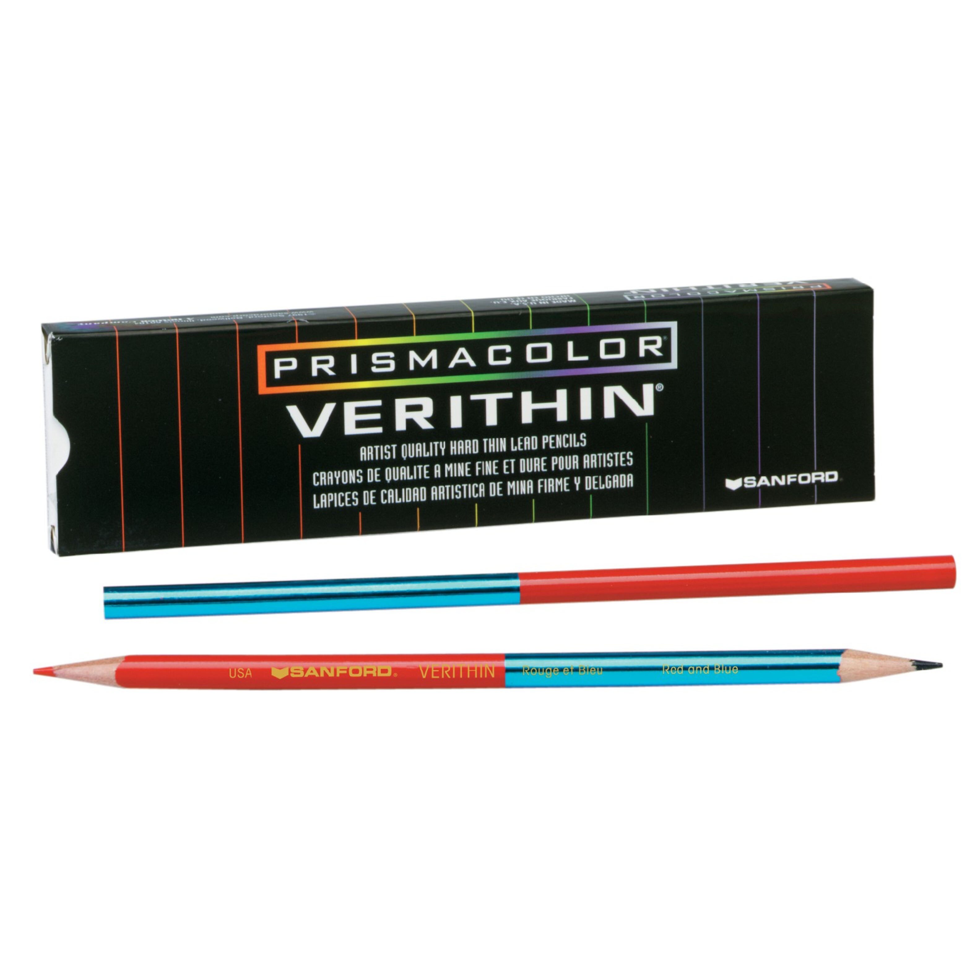 Prismacolor Verithin Colored Pencil, Red and Blue