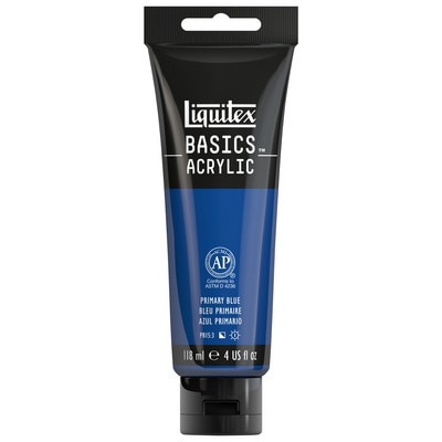 Liquitex BASICS Acrylic Color, 4 oz. Tube, Primary Blue