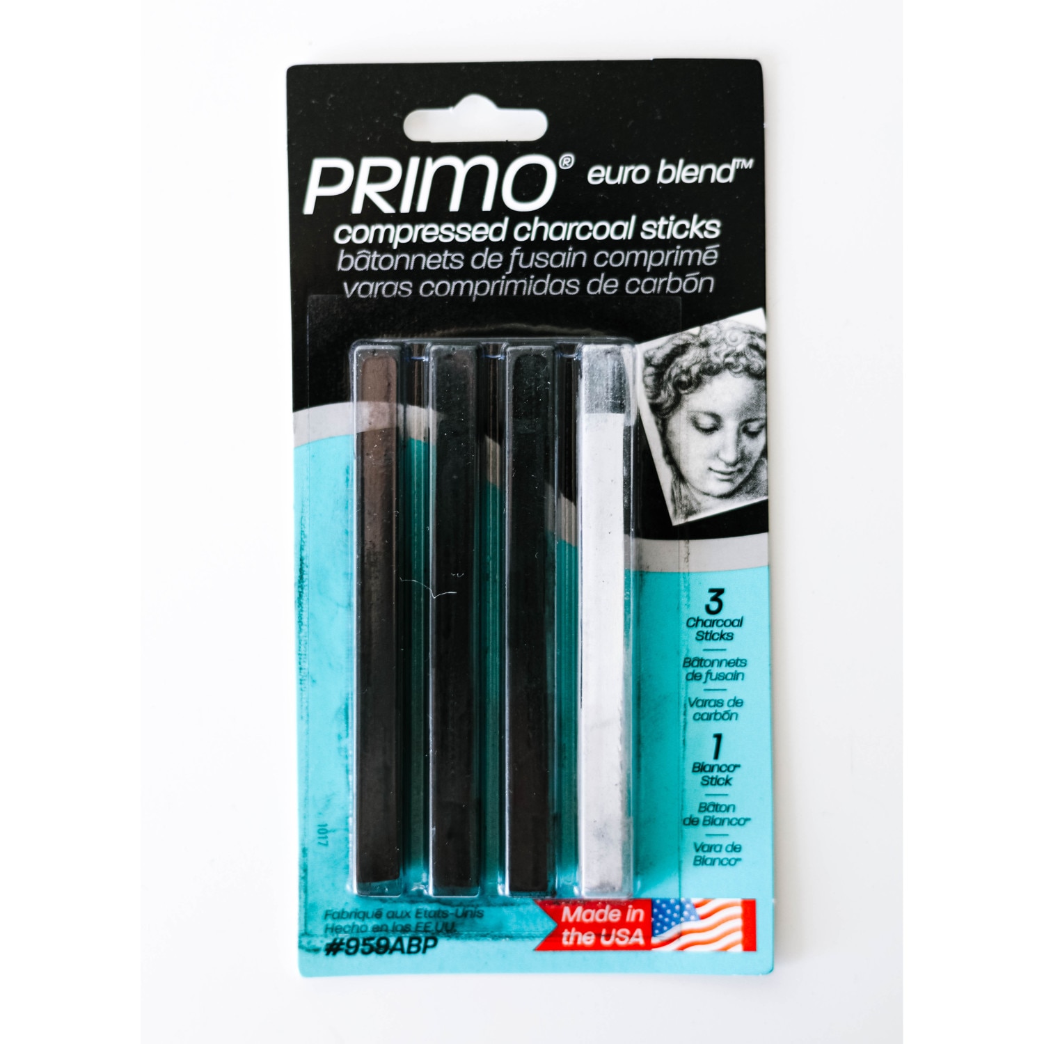 PRIMO Euro Blend Charcoal Sticks, 4 Pieces