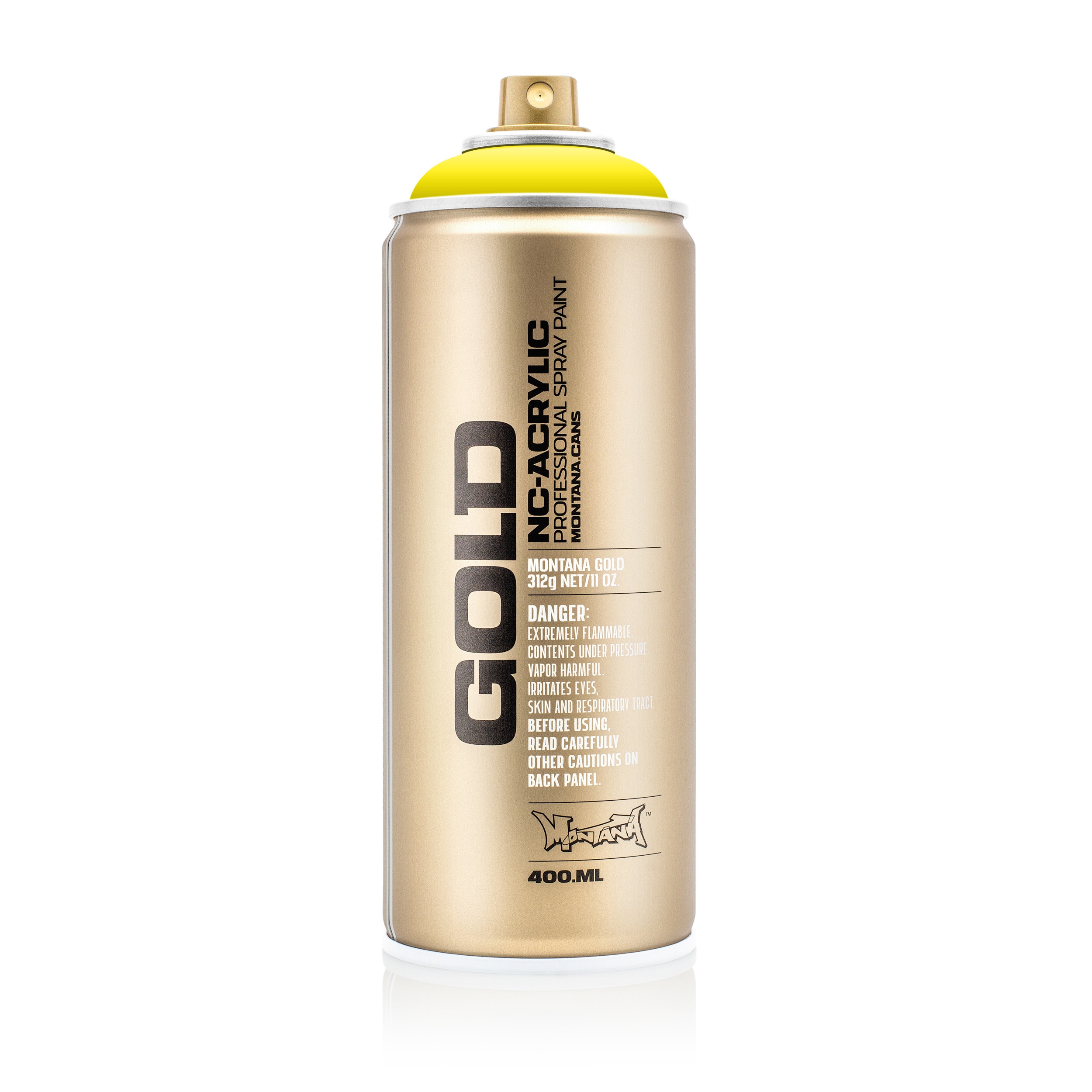 Montana GOLD Spray Color, 100% Yellow - 400ml Spray Can