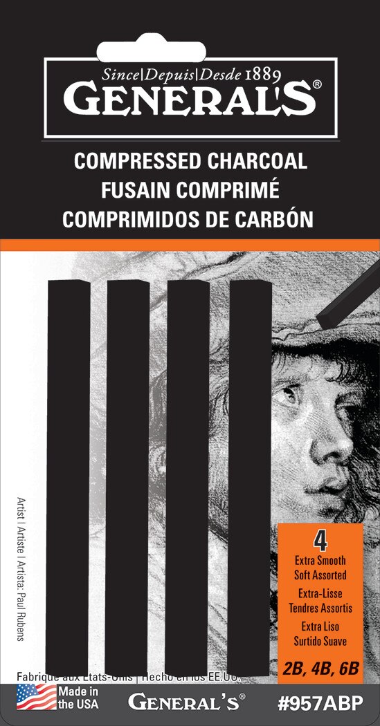 General's Compressed Charcoal - Assorted Set of 4