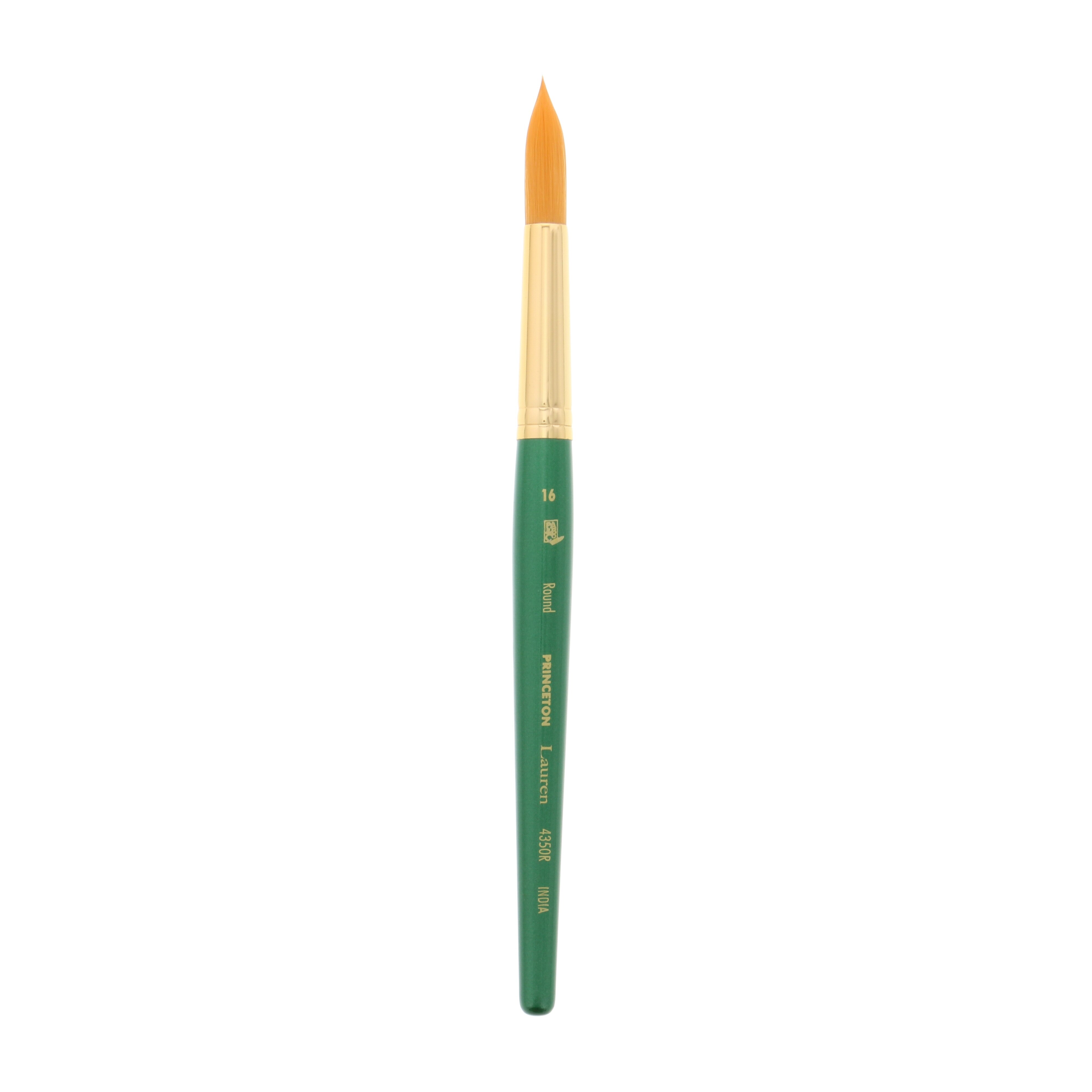 Princeton Brush Lauren Golden Synthetic Watercolor & Acrylic Brush, Round, 16