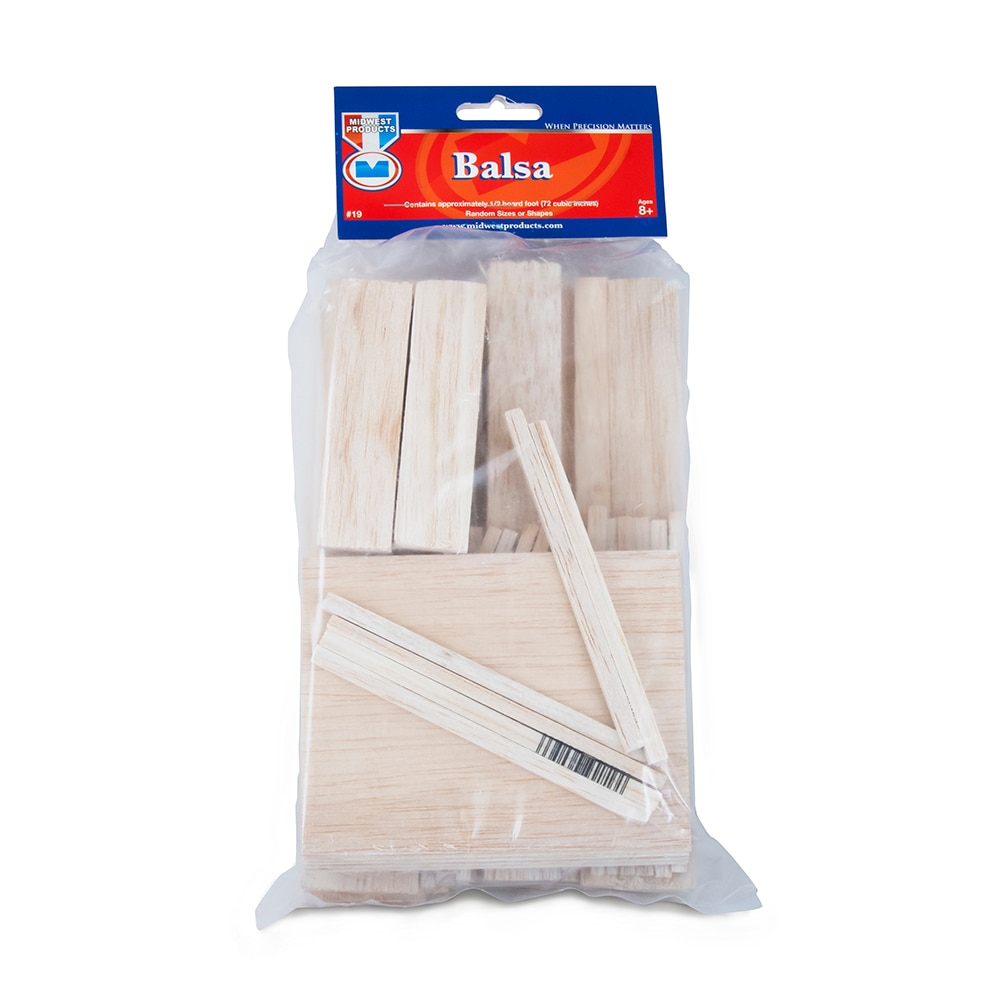 Midwest Craft & Hobby Wood Economy Bag, 24/Pkg., Balsa