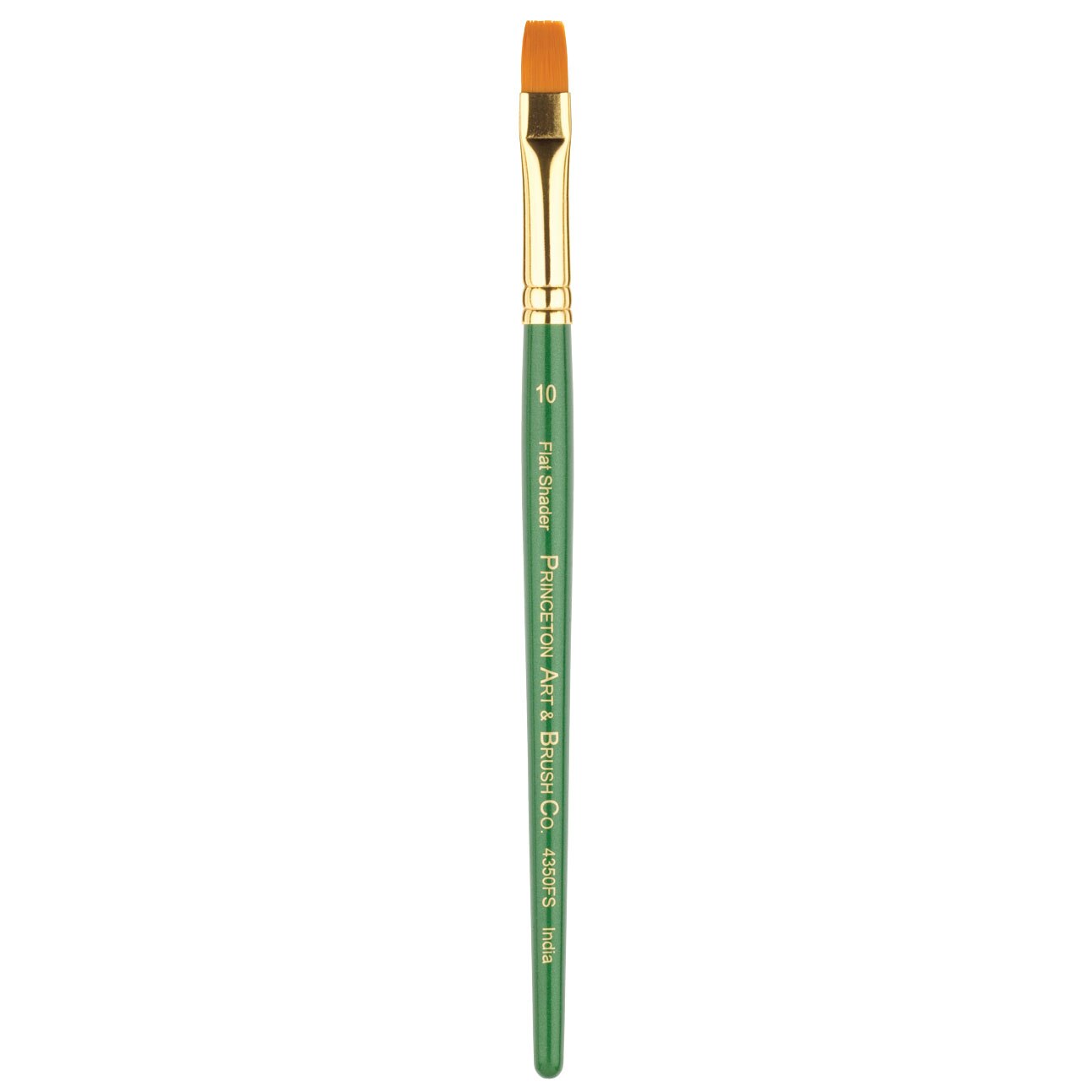 Princeton Brush Lauren Golden Synthetic Watercolor & Acrylic Brush, Flat Shader, 10