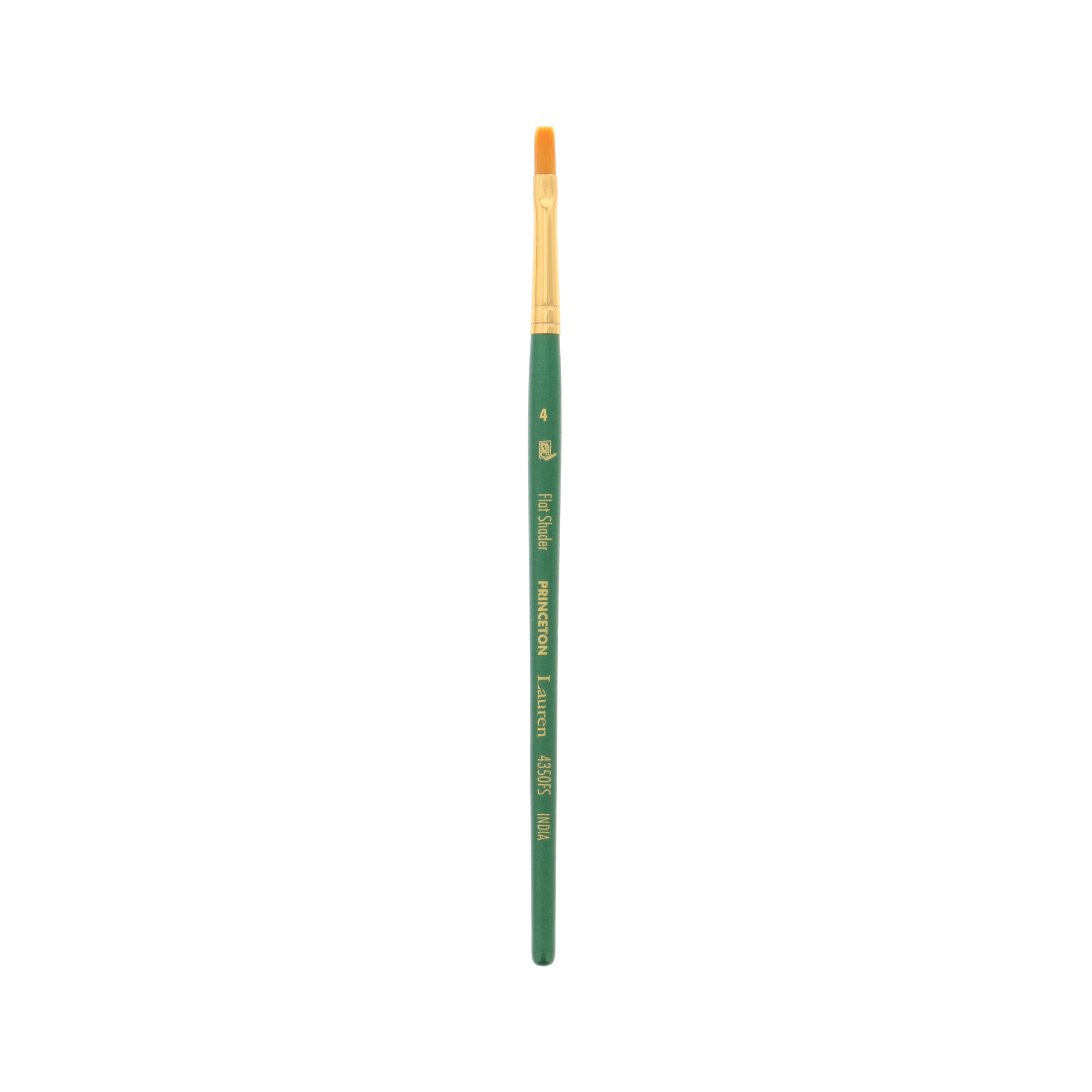 Princeton Brush Lauren Golden Synthetic Watercolor & Acrylic Brush, Flat Shader, 4