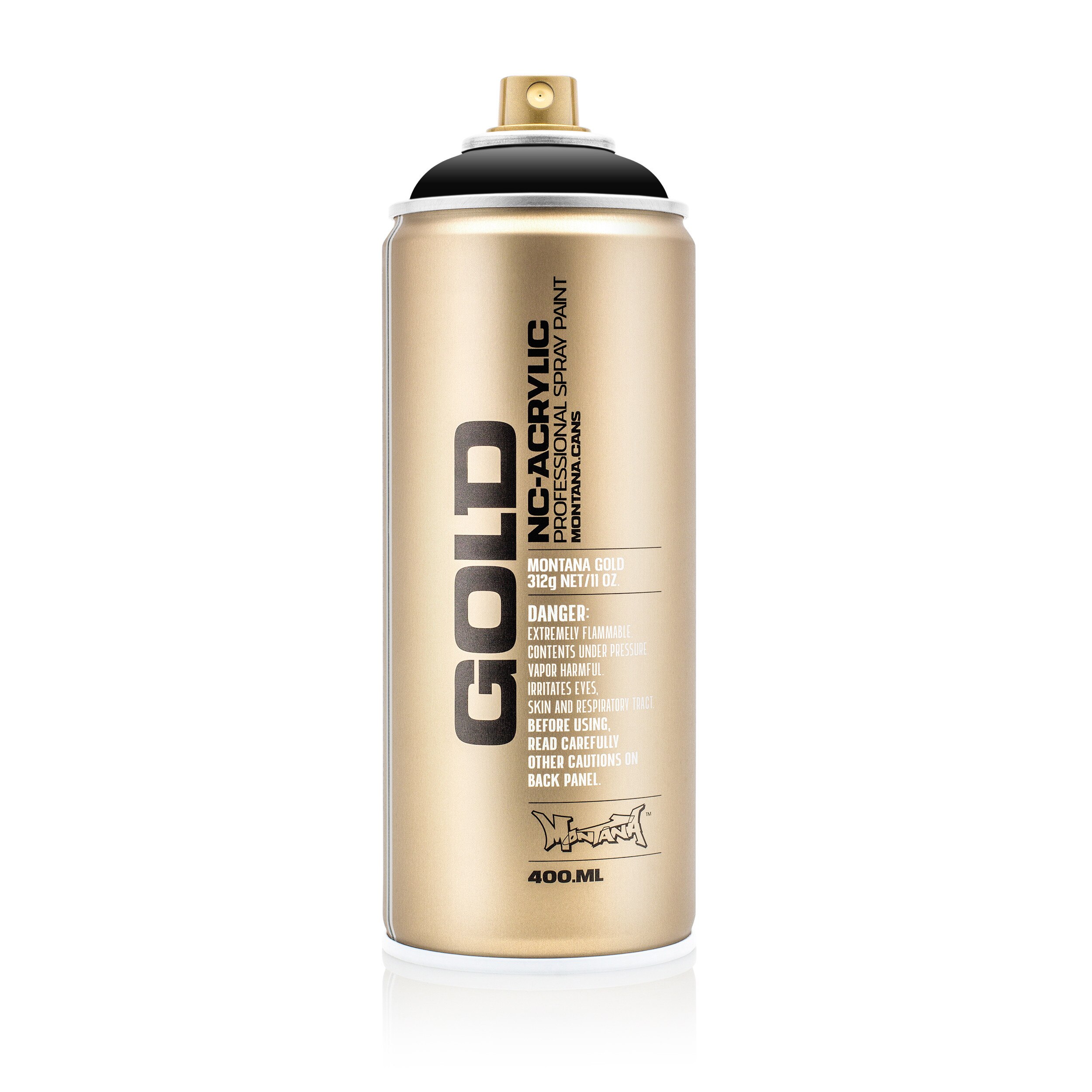 Montana Cans GOLD Spray Paint, 400ml, Shock Black