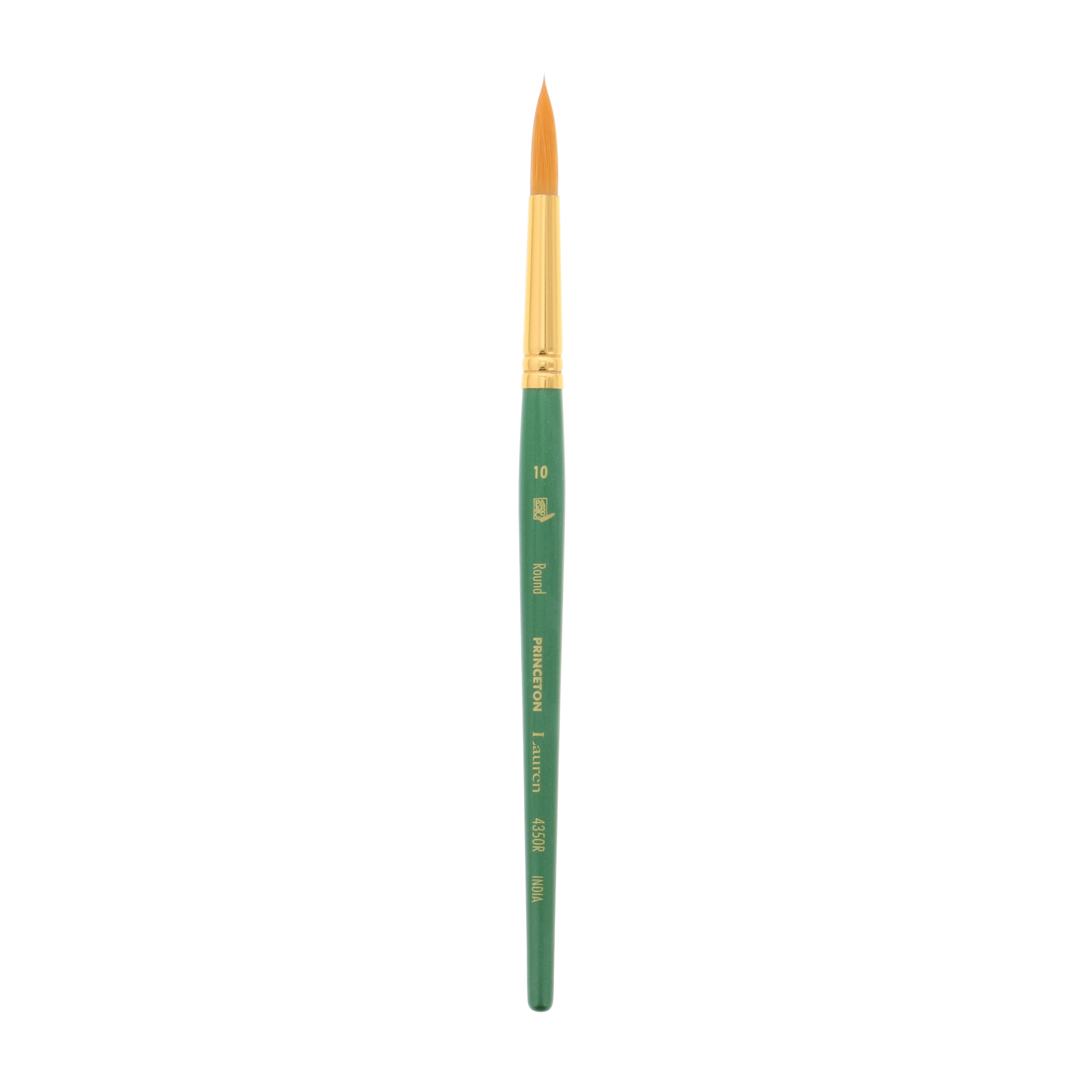 Princeton Brush Lauren Golden Synthetic Watercolor & Acrylic Brush, Round, 10