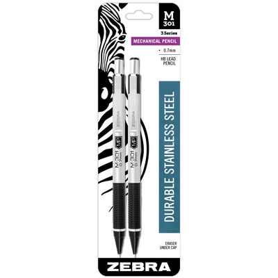 Zebra M301 Mechanical Pencil 0.7mm Black 2Pack