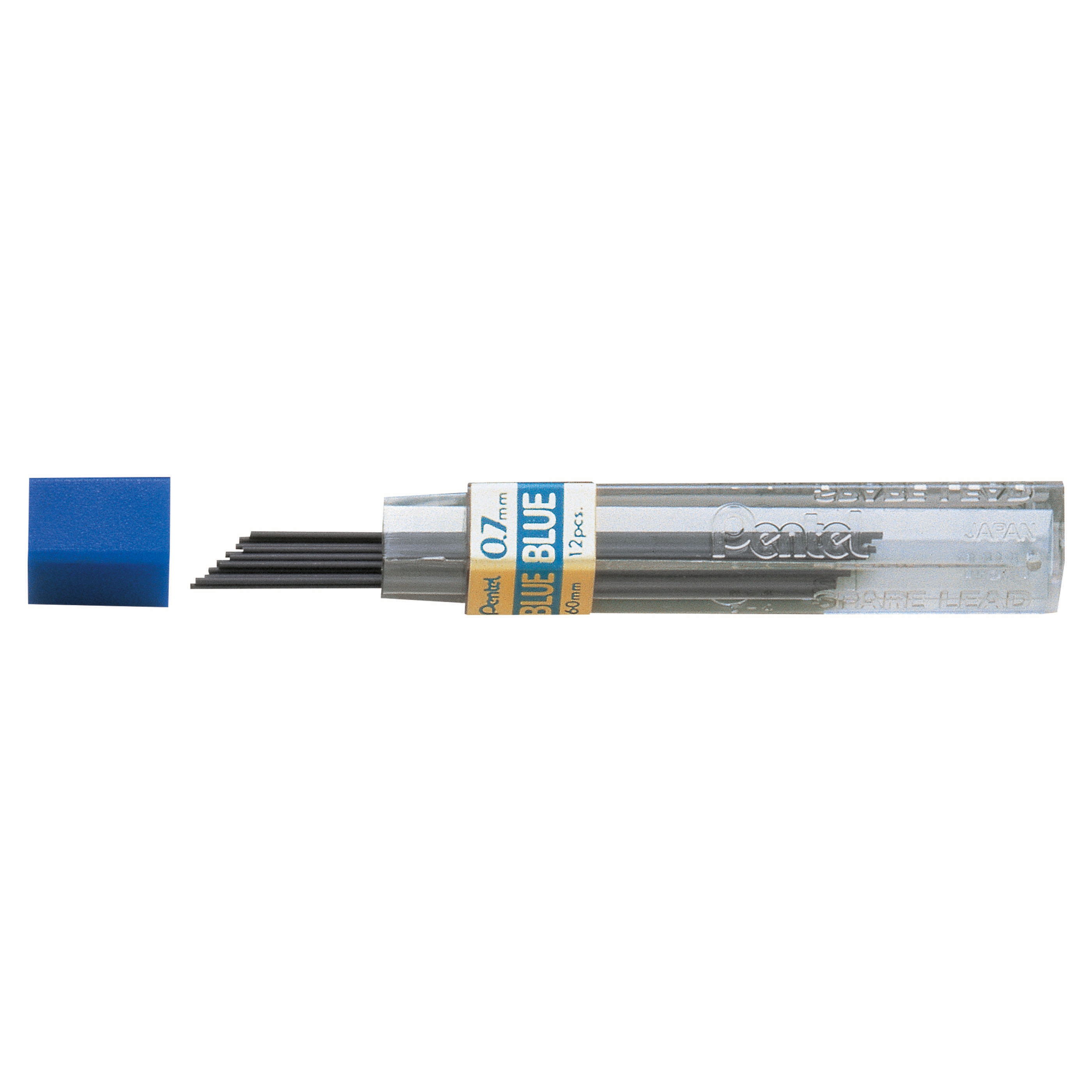 Pentel Hi-Polymer Colored Lead Refills, Blue, .7 mm.