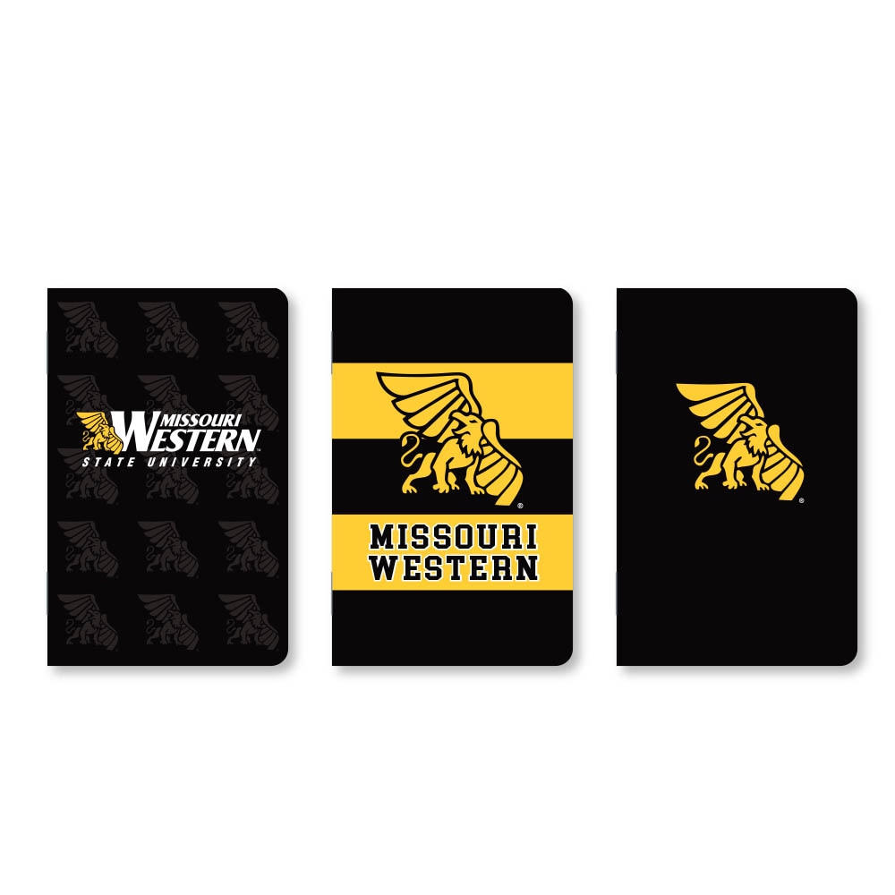 Set of 3 School Spirit Pocket Sized Mini Notebooks