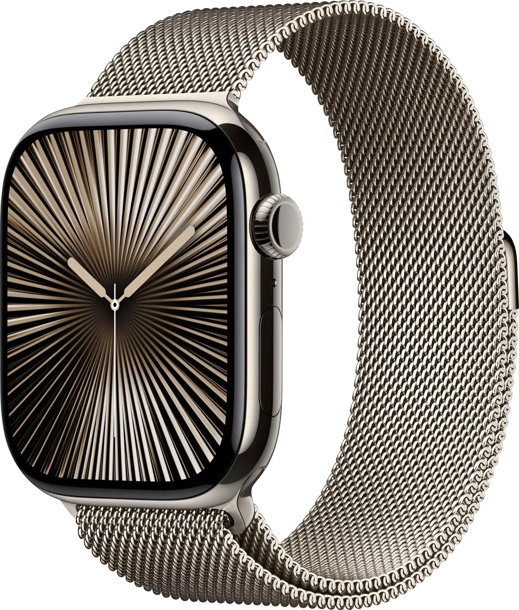 Apple Watch Series 10 GPS + Cellular 46mm Natural Titanium Case with Natural Milanese Loop - S/M