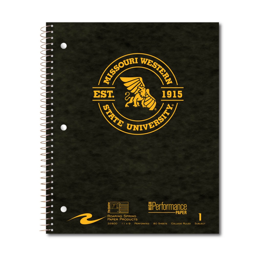 Roaring Premium 1 Subject Notebook, 8.5x11 College Ruled 20lb Paper, Pressboard Foil Cover