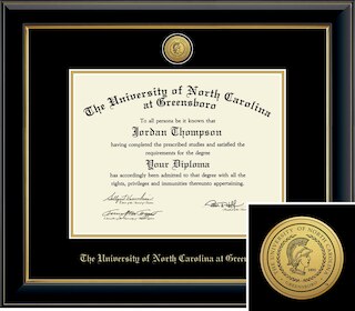 Church Hill Classics Engraved 8.5x11 Black Diploma Frame