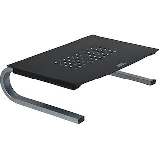 Image 1: Allsop Redmond Monitor Stand 4.2x14.6x11in Box BK/Slv