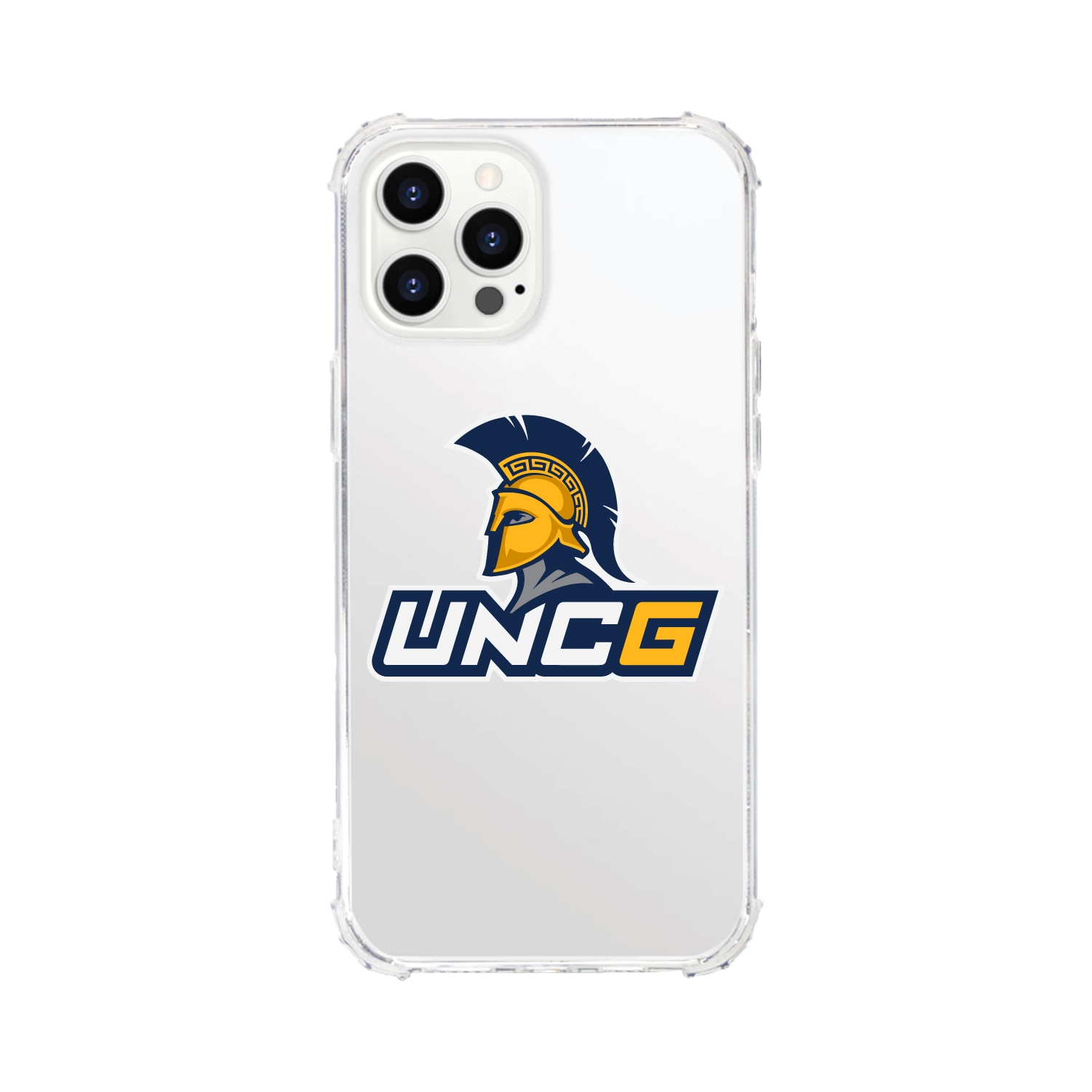 University of North Carolina at Greensboro Spartans Clear Tough Edge Phone Case, Classic- iPhone 13
