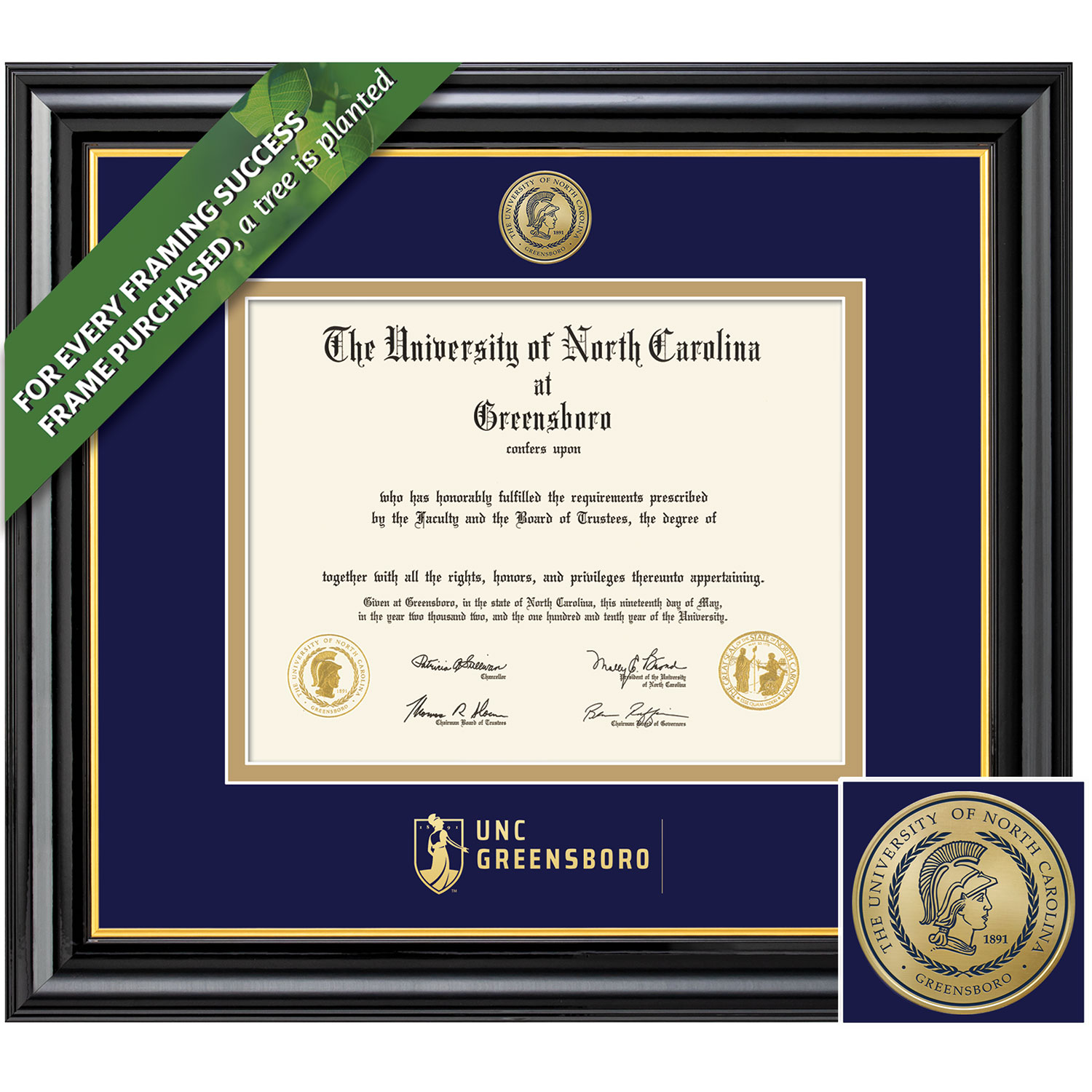 Framing Success 8.5 x 11 Coronado Colored Medallion Bachelors Diploma Frame