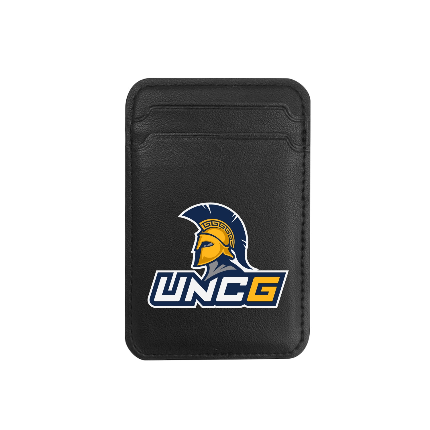 University of North Carolina at Greensboro V2 - Leather Wallet Sleeve (Top Load, Mag Safe), Black, C