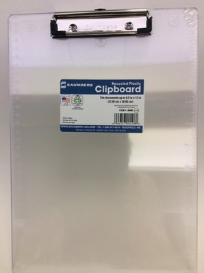 Clear Letter Size Clipboard 11"x 8"