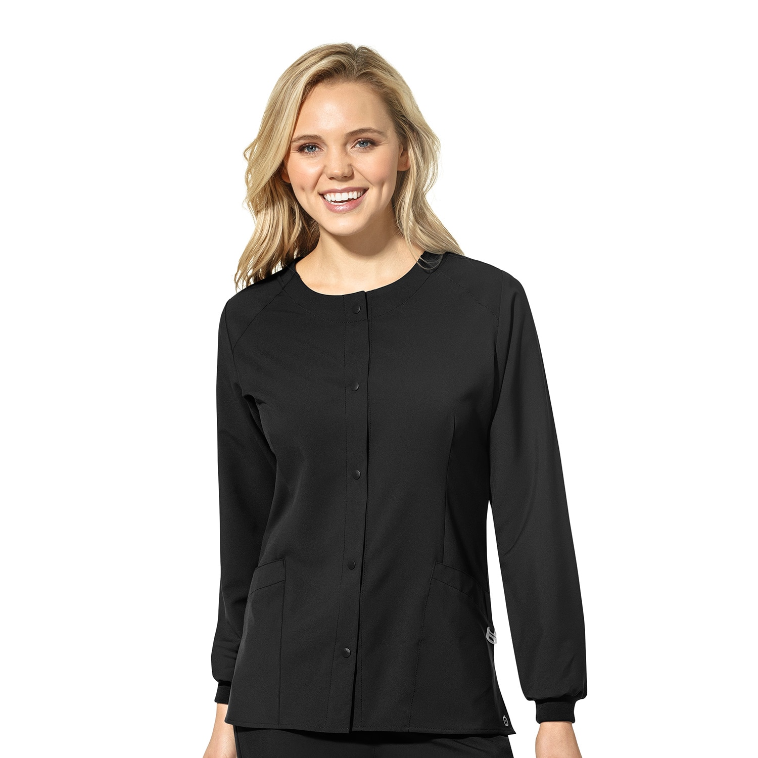 W123 Women's Crew Neck Warm Up Jacket, 8155