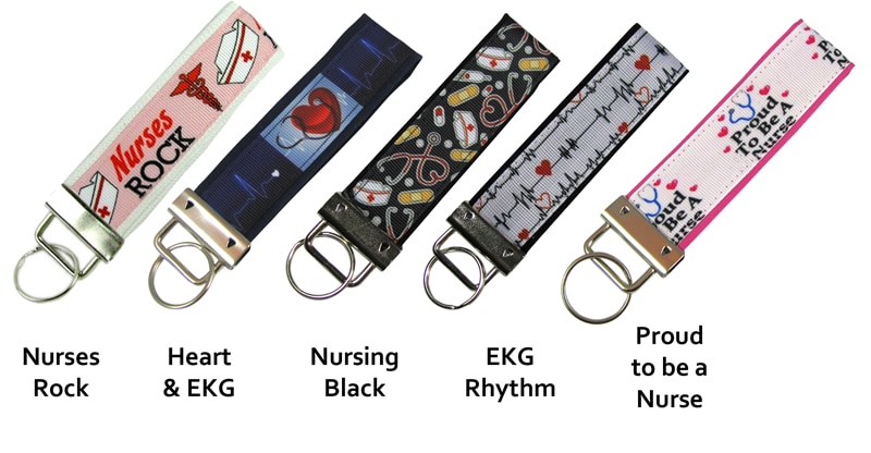 Proud Nurse Keychain-Badge Wrist Fob