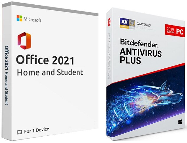 Microsoft Office Home & Student 2021 with Bitdefender AntiVirus (Windows Download)
