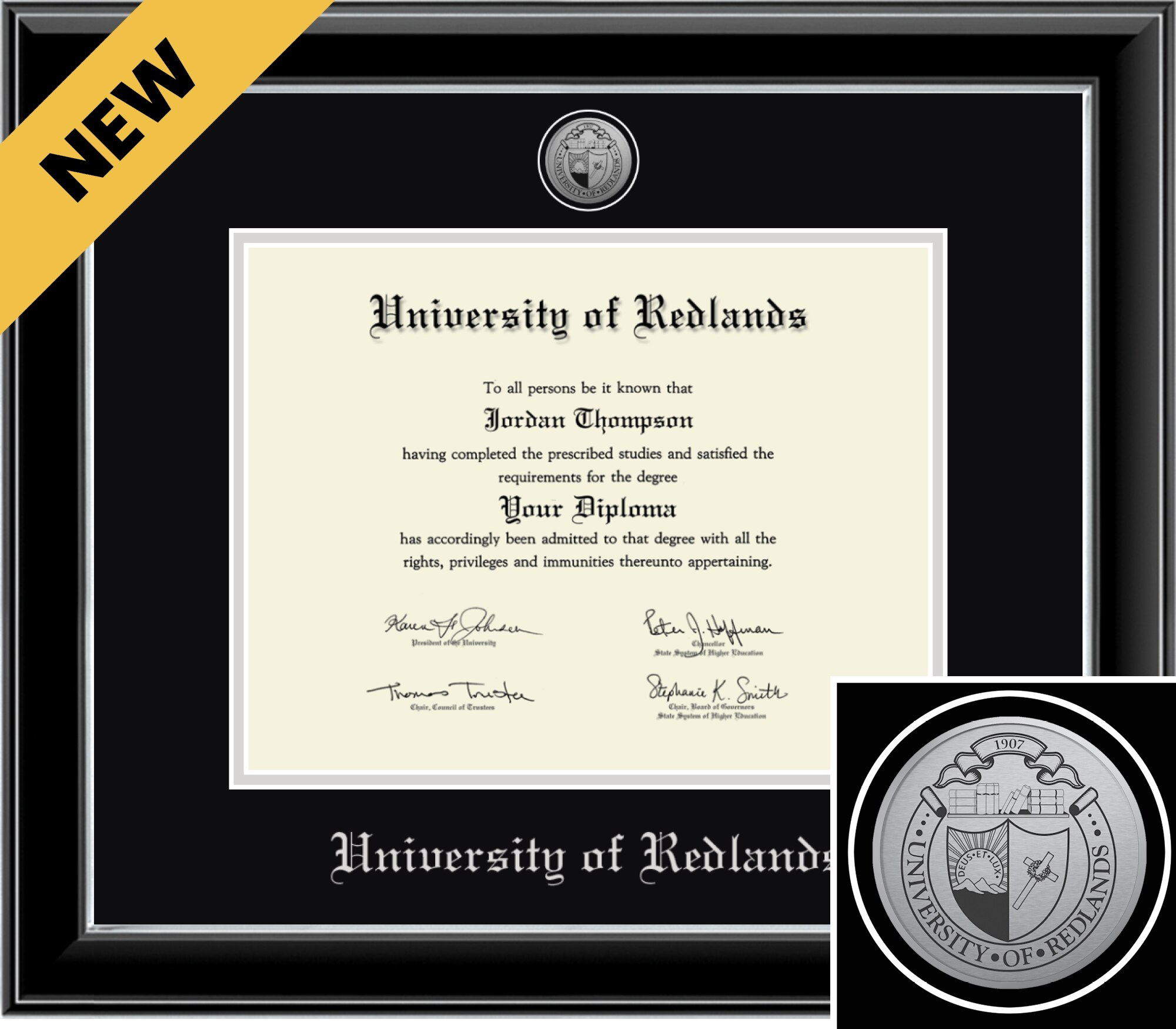 Church Hill Classics Onyx 8.5x11 Black Diploma Frame