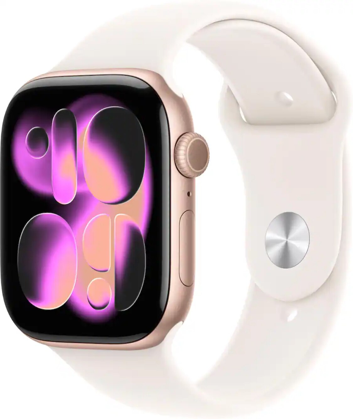 Apple Watch Series 11 GPS 46mm Rose Gold Aluminum Case with Light Blush Sport Band - S/M