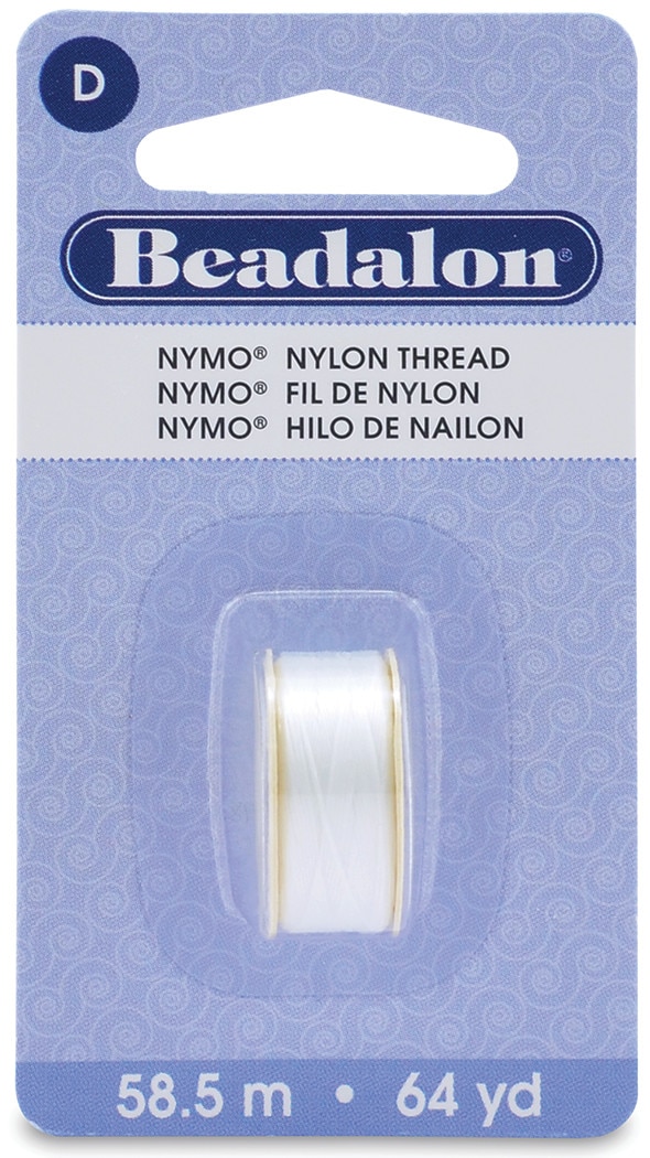 Beadalon Nymo Nylon Thread, .3mm, Size D, White