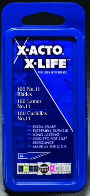 X-Acto Bulk Pack Knife Blades, #11-M, 100/Pkg.