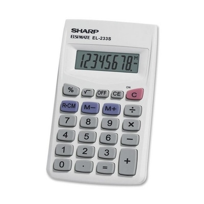 Sharp Calculators EL-233SB 8-Digit Pocket Calculator