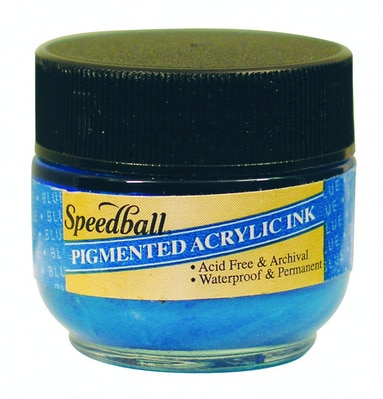 Speedball Pigmented Acrylic Ink, 12ml, Silver