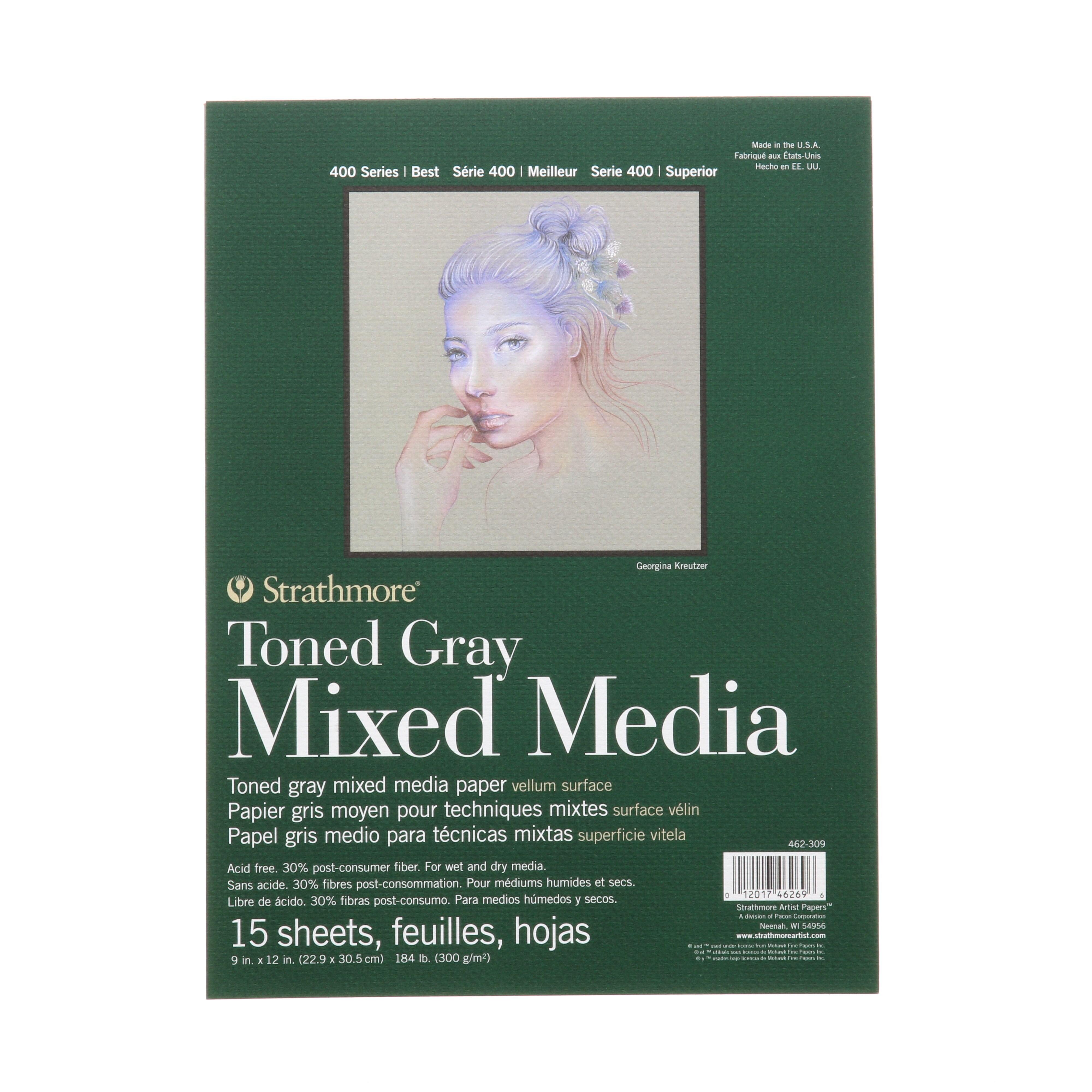 400 Toned Mixed Media Gray- 15Ct