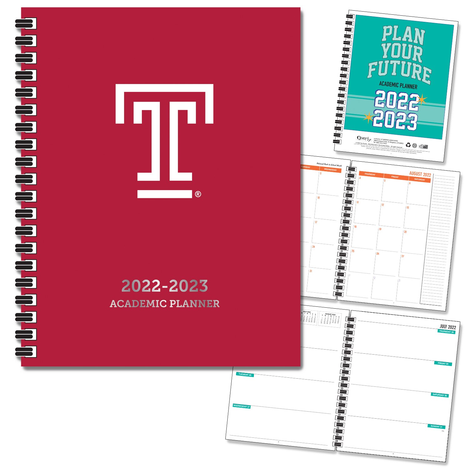FY 23 Traditional Soft Touch Foil - Mascot Imprinted Planner  7x9