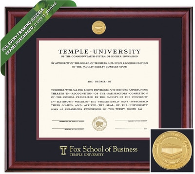 Framing Success 11 x 14 Classic Gold Medallion Business Diploma Frame