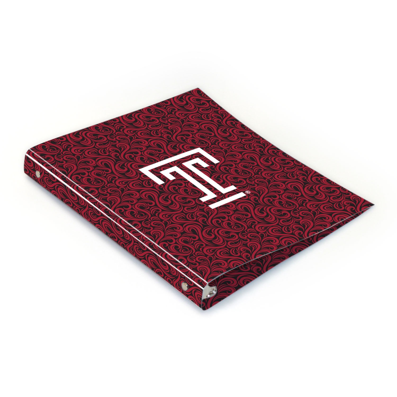 Temple Full Color 2 sided Imprinted Flexible 1" Logo 2 Binder 10.5" x 11.5"