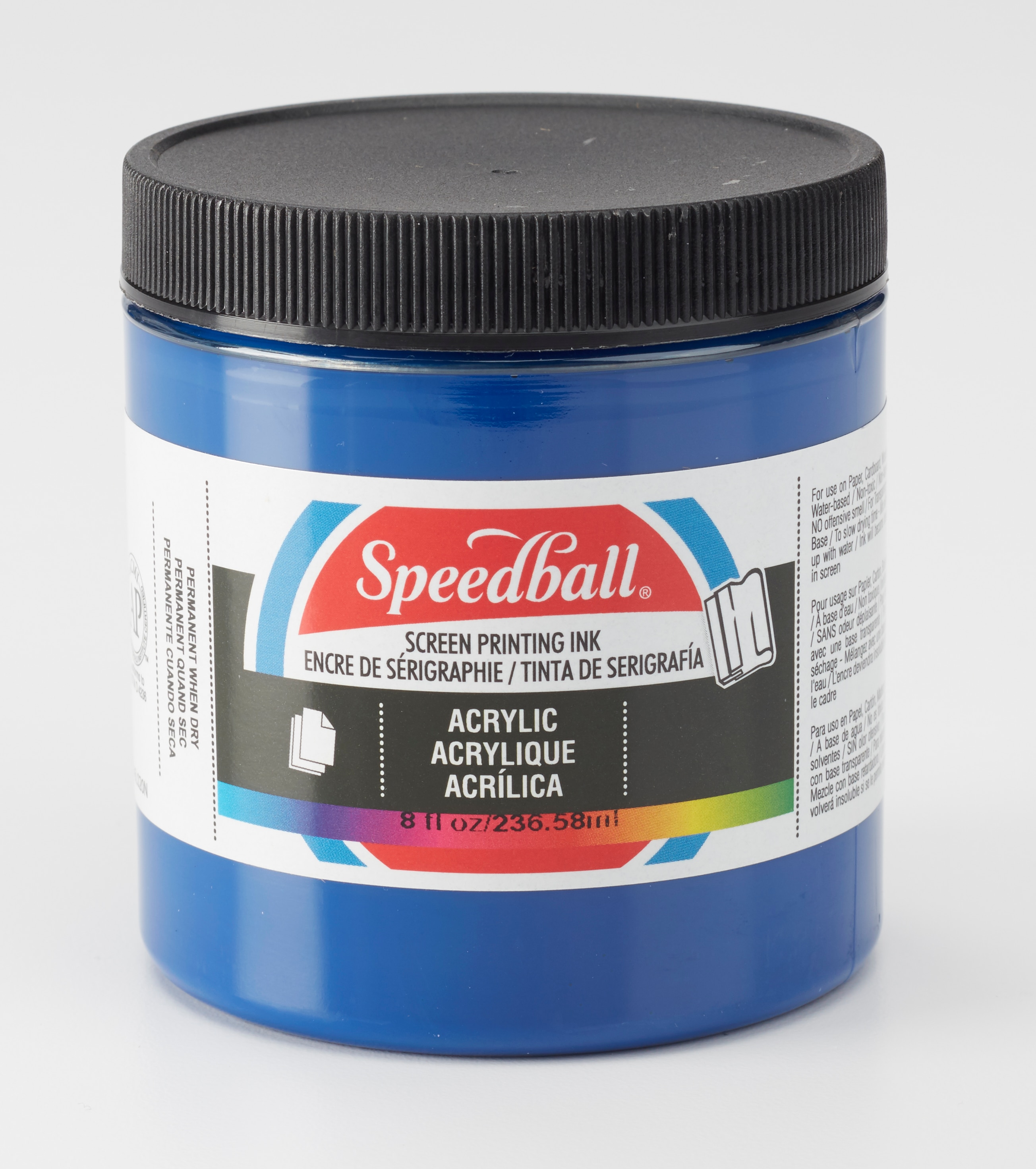 Speedball Permanent Acrylic Screen Printing Ink, 8 oz., Process Cyan