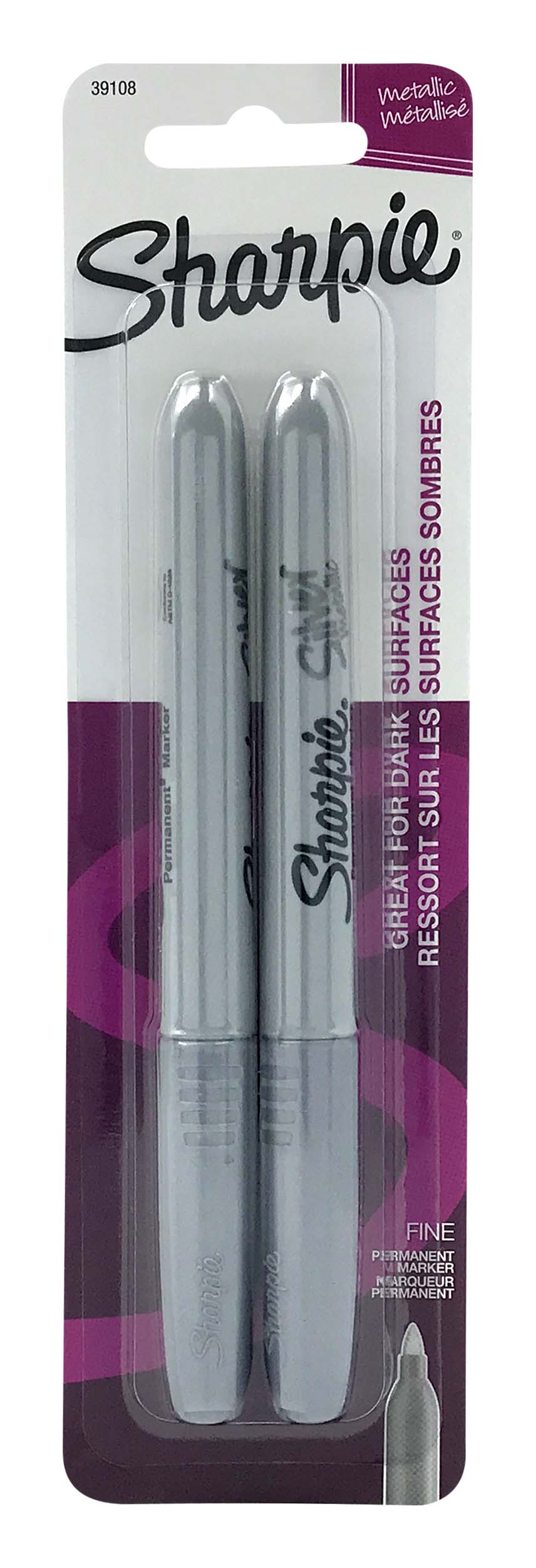 Sanford Silver Sharpie 2pk  Temple University Bookstore