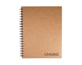 UNRULED DARK MODE NOTEBOOK, 55 BLACK UNRULED PAGES OF 70LB PAPER