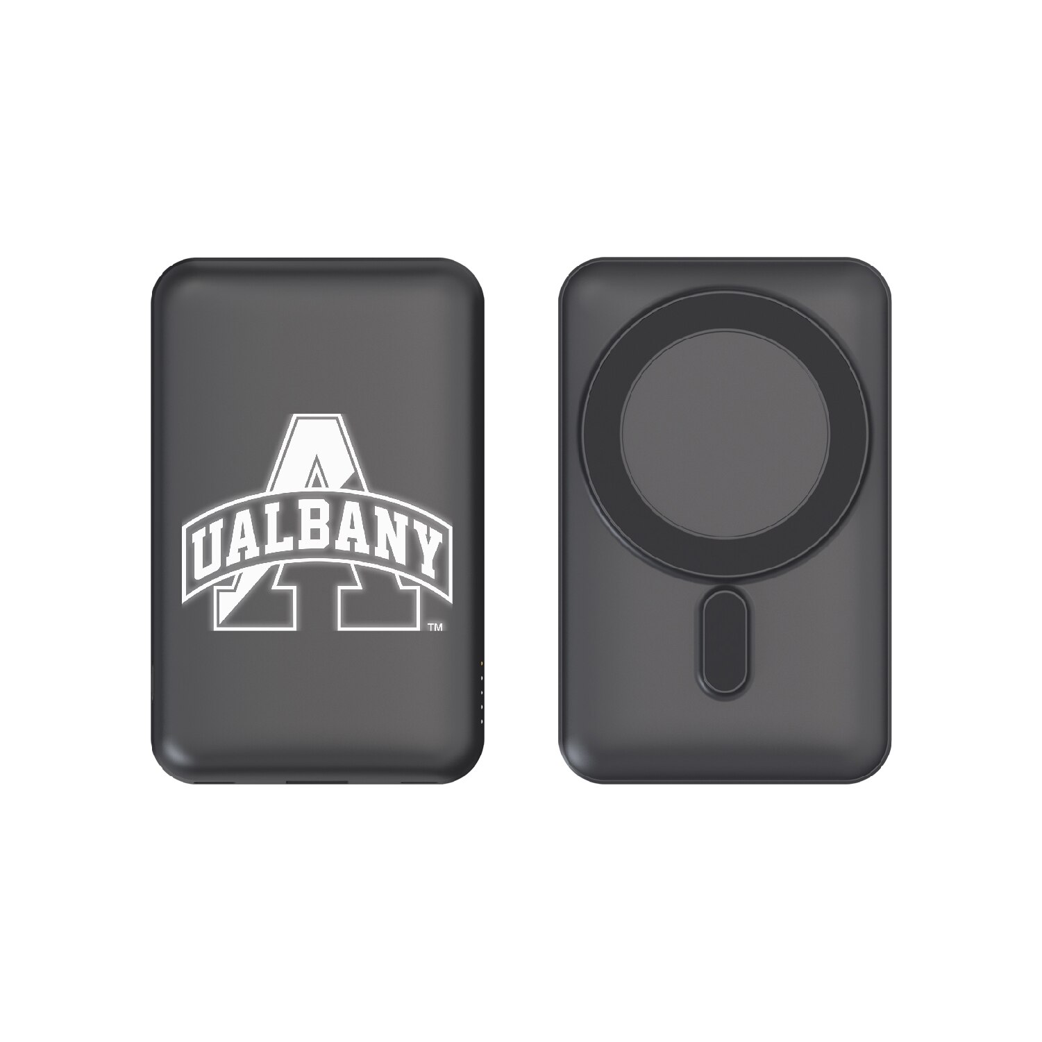 University at Albany Mag Safe Compatible Power Bank, Black, Alumni