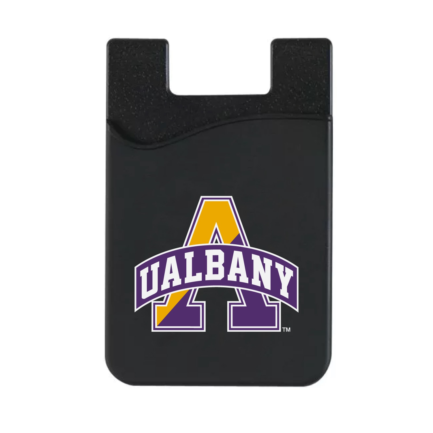 University at Albany V3 Leather Wallet Sleeve (Top Load), Black, Classic V1