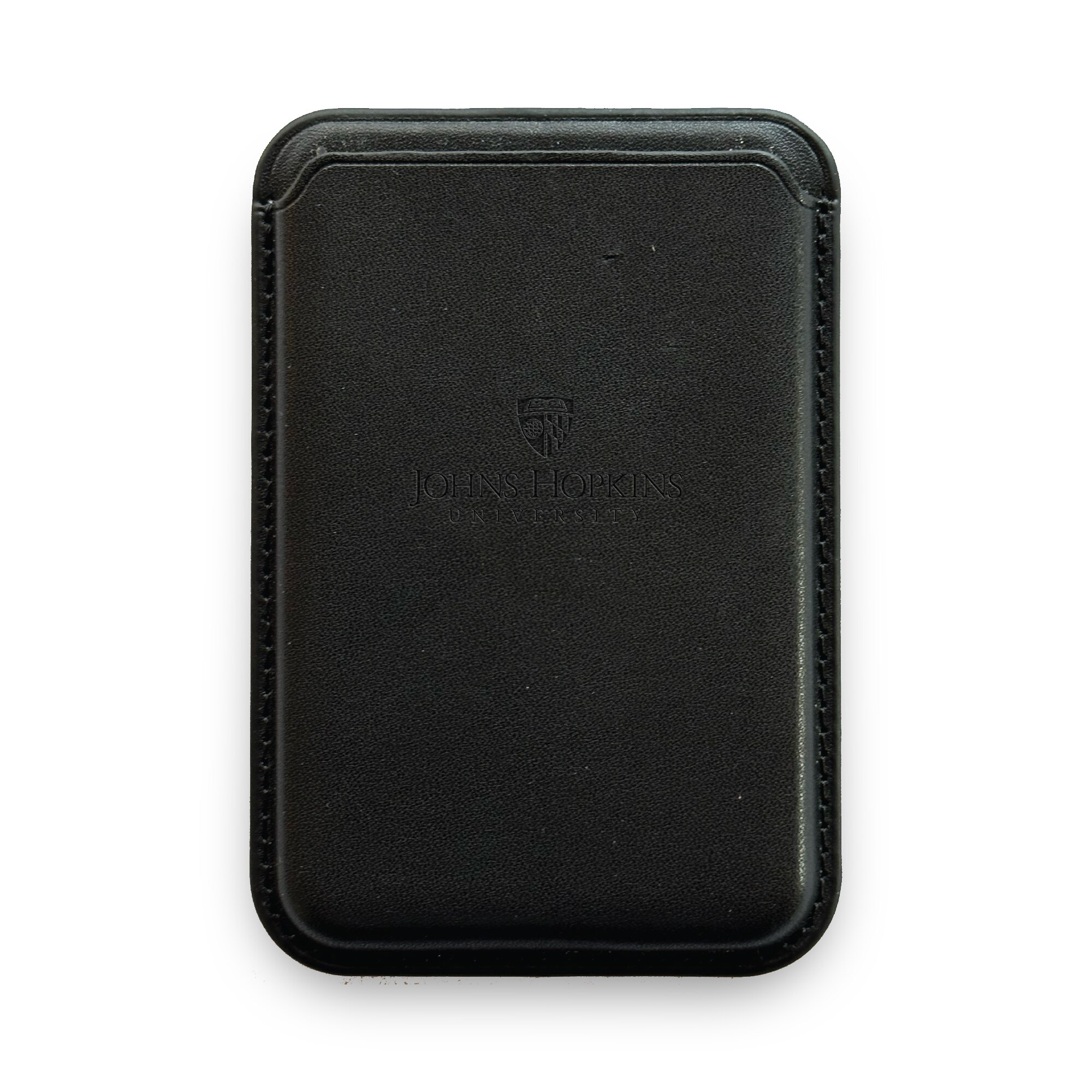 Monaco Leather Cellphone ID wallet with MagSafe Black