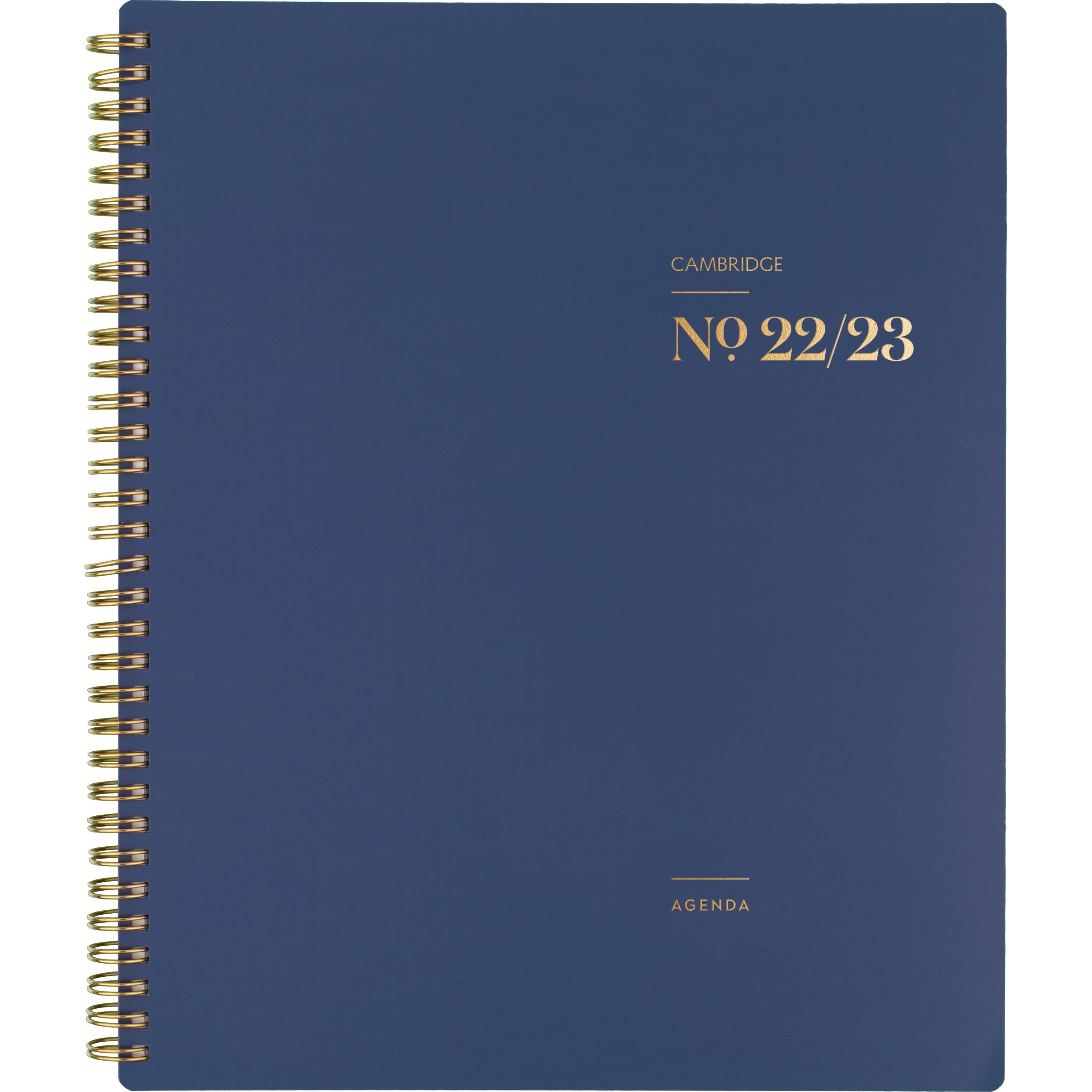 Cambridge(R) WorkStyle Classic Academic 2022-2023 Weekly Monthly Planner, Navy, Large, 8 1/2" x 11"