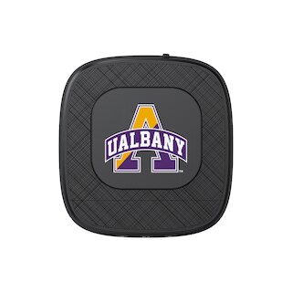 University at Albany Portable Speaker with Phone Charger, Black, Classic