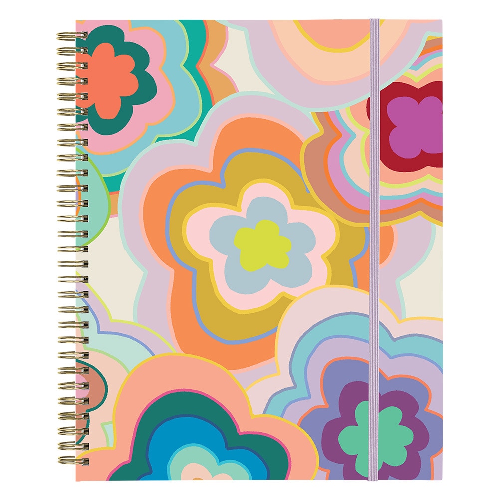 Talking Out of Turn Undated Perpetual Goal Getter Lite Planner, Large -Trippy Floral